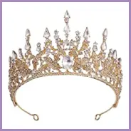 Gold Tiara with Crystals - What to Wear to the Bridgerton Experience in NYC